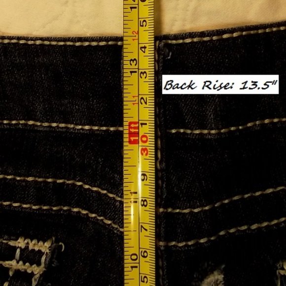 B.B. JEANS Woen's, Cut-off Shorts, Sz 15, Blue - Picture 12 of 14